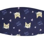 Blue Love Cat 2D Face Mask