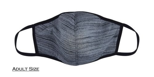 Mysterious Gray Stripe 3D Piping Face Mask