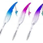 Dolphin Transparent Single Color Ombre Feather Pen
