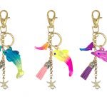 Dolphin (Blue Eyes) Golden Starfish Pendant Keychain